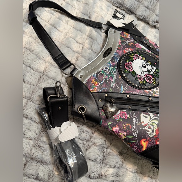 Ed Hardy Large Tote with Crossbody Strap - Picture 6 of 7